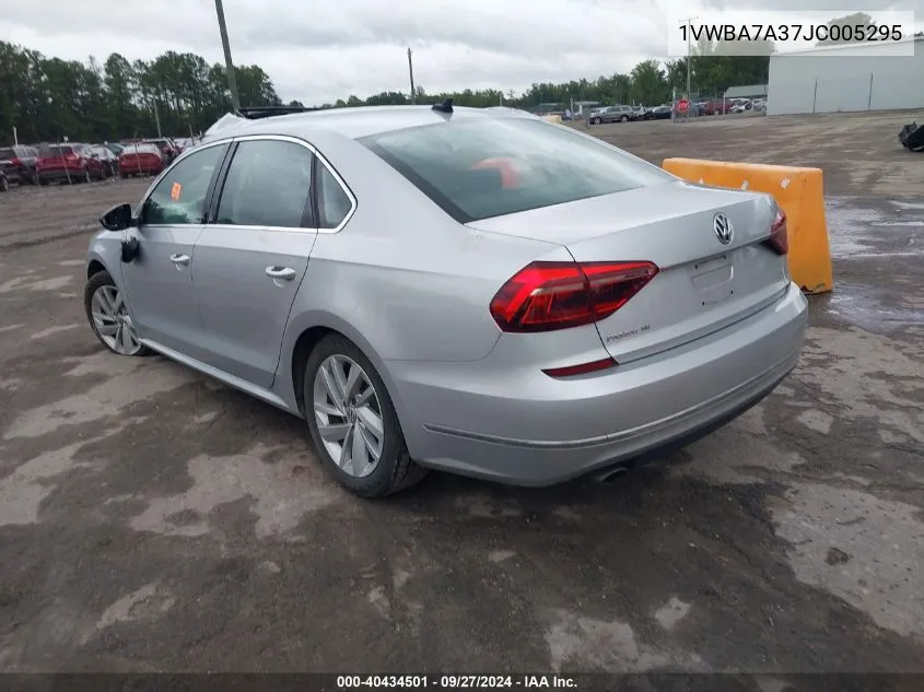 1VWBA7A37JC005295 2018 Volkswagen Passat 2.0T Se