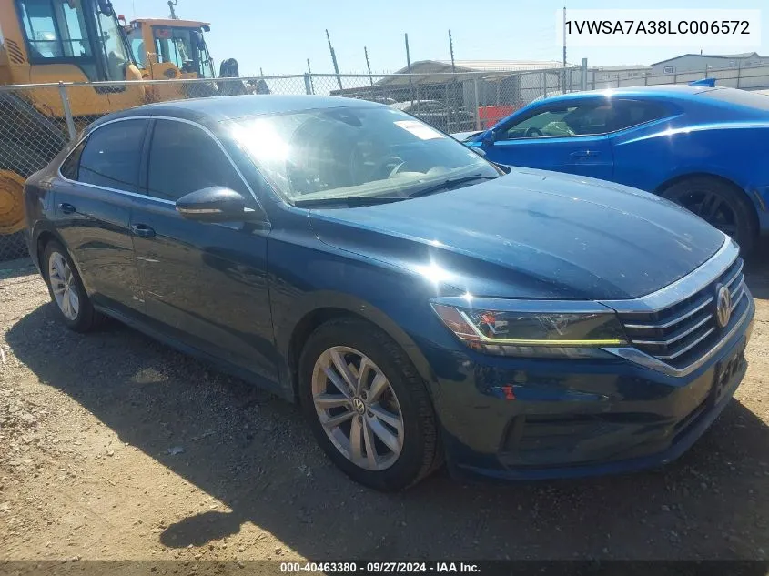 1VWSA7A38LC006572 2020 Volkswagen Passat 2.0T Se