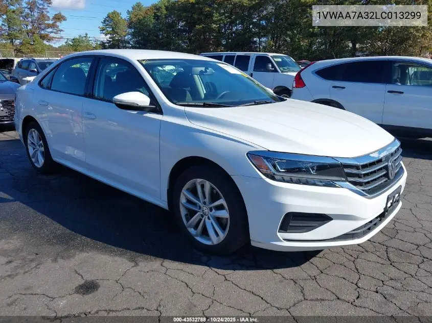 1VWAA7A32LC013299 2020 Volkswagen Passat 2.0T S