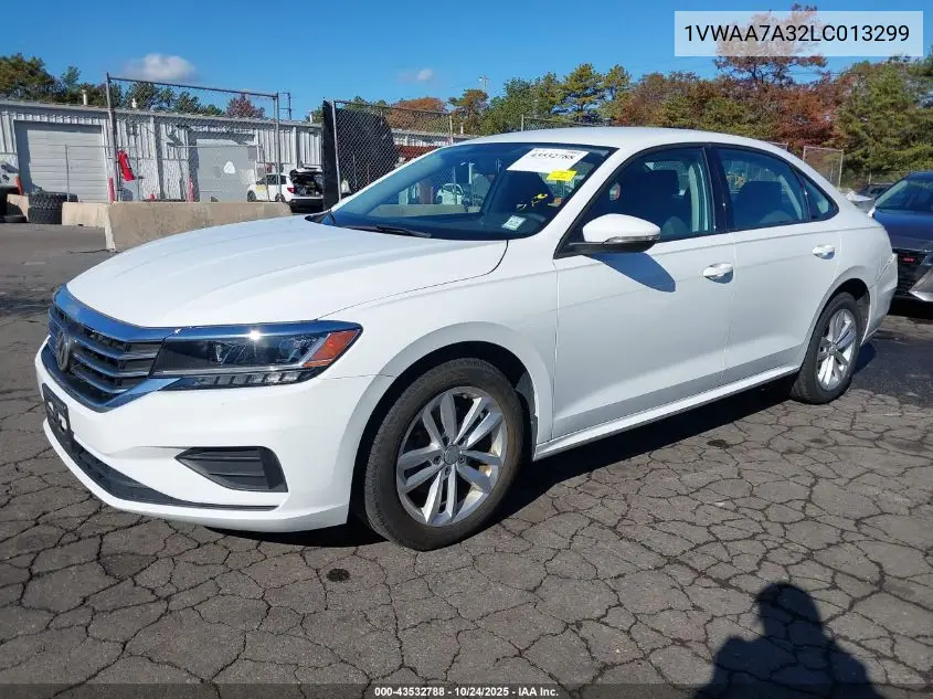 1VWAA7A32LC013299 2020 Volkswagen Passat 2.0T S