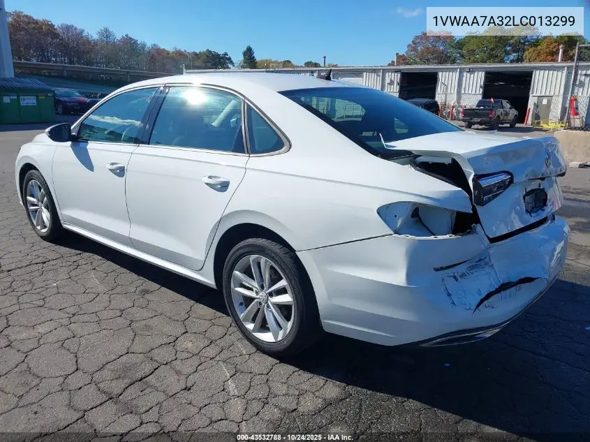 1VWAA7A32LC013299 2020 Volkswagen Passat 2.0T S