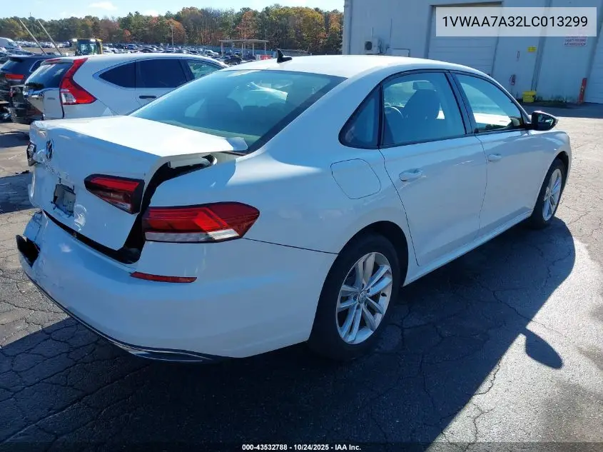 1VWAA7A32LC013299 2020 Volkswagen Passat 2.0T S