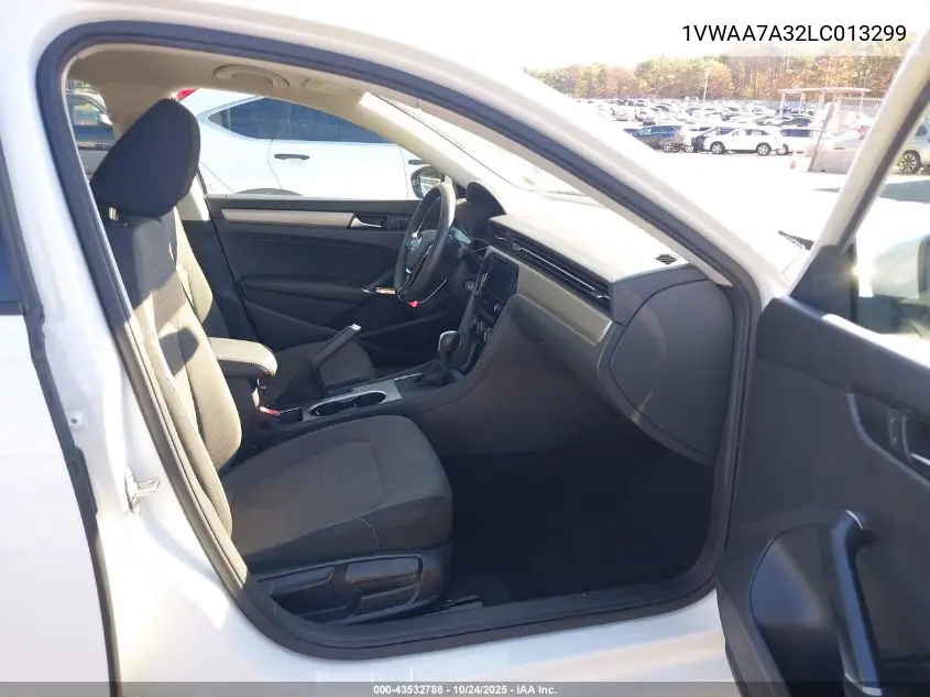 1VWAA7A32LC013299 2020 Volkswagen Passat 2.0T S