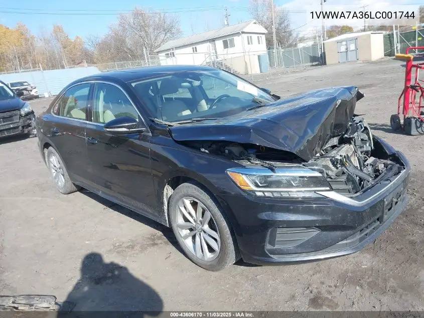 1VWWA7A36LC001744 2020 Volkswagen Passat 2.0T Se