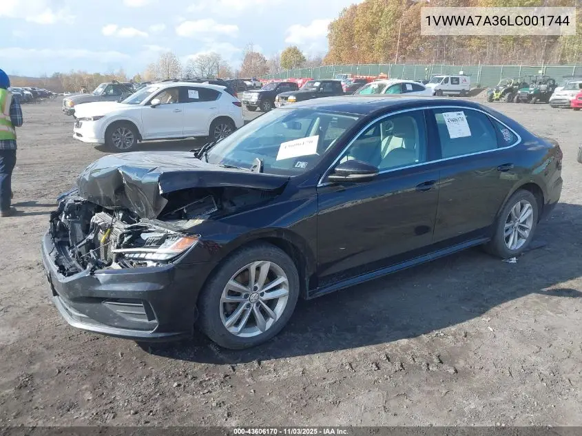 1VWWA7A36LC001744 2020 Volkswagen Passat 2.0T Se
