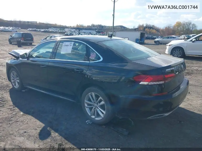 1VWWA7A36LC001744 2020 Volkswagen Passat 2.0T Se