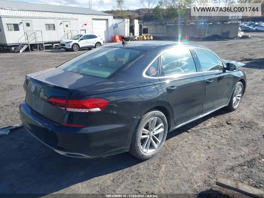 1VWWA7A36LC001744 2020 Volkswagen Passat 2.0T Se