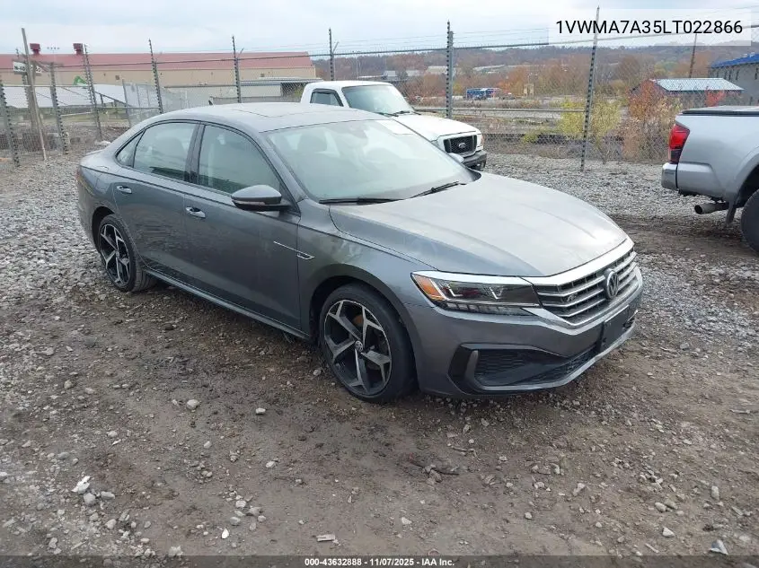 1VWMA7A35LT022866 2020 Volkswagen Passat 2.0T R-Line