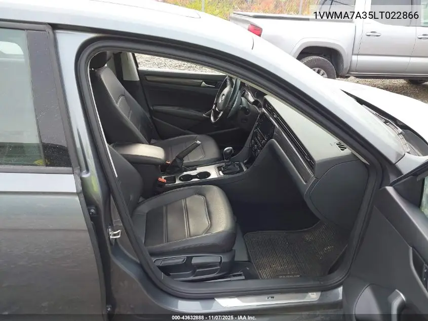 1VWMA7A35LT022866 2020 Volkswagen Passat 2.0T R-Line