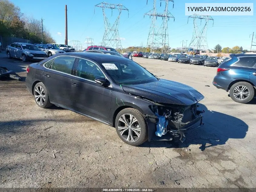 1VWSA7A30MC009256 2021 Volkswagen Passat 2.0T Se
