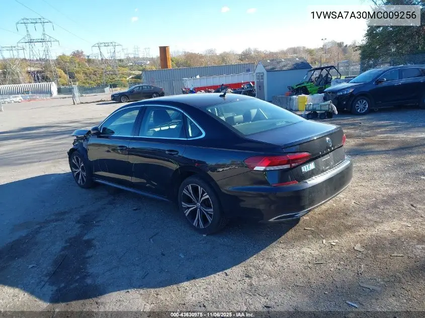 1VWSA7A30MC009256 2021 Volkswagen Passat 2.0T Se