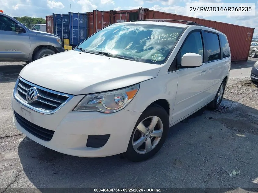 2V4RW3D16AR268235 2010 Volkswagen Routan Se