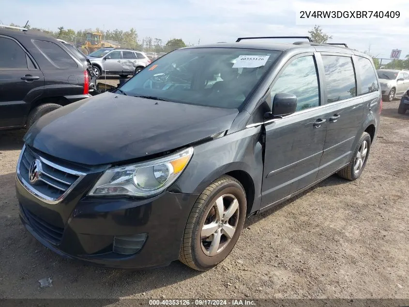 2V4RW3DGXBR740409 2011 Volkswagen Routan Se