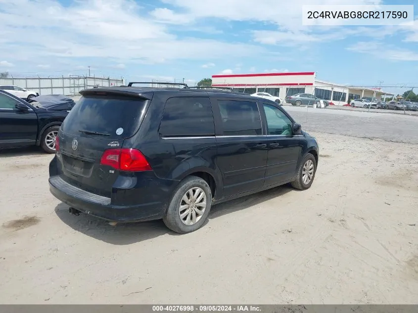 2C4RVABG8CR217590 2012 Volkswagen Routan Se