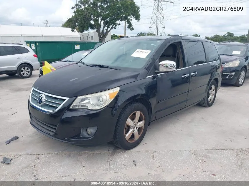 2C4RVADG2CR276809 2012 Volkswagen Routan Sel Premium