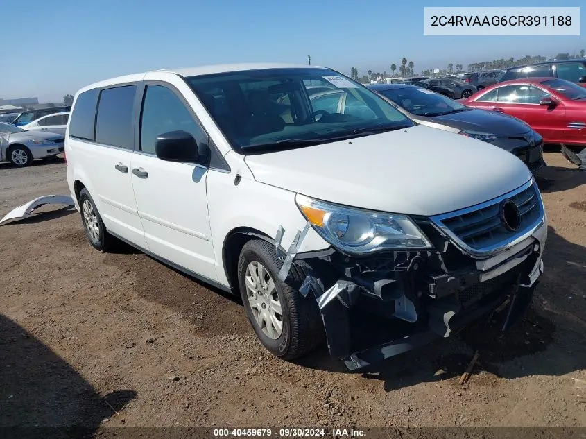 2C4RVAAG6CR391188 2012 Volkswagen Routan S