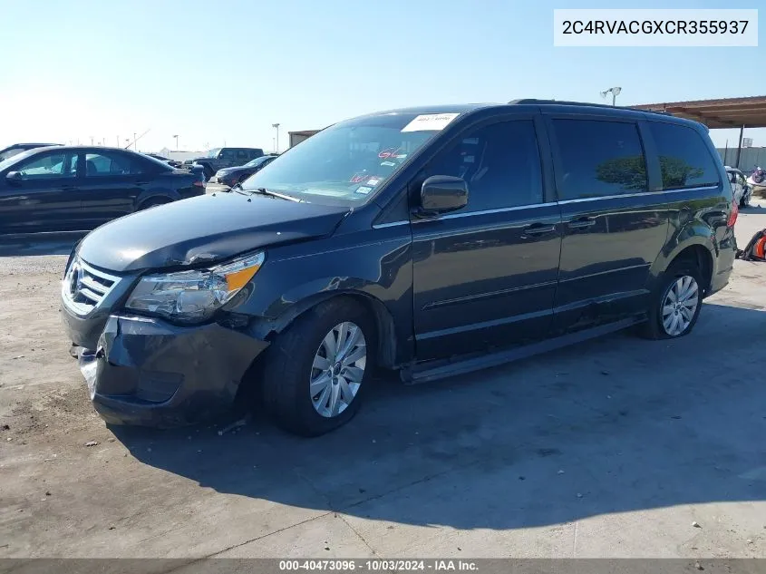 2C4RVACGXCR355937 2012 Volkswagen Routan Sel