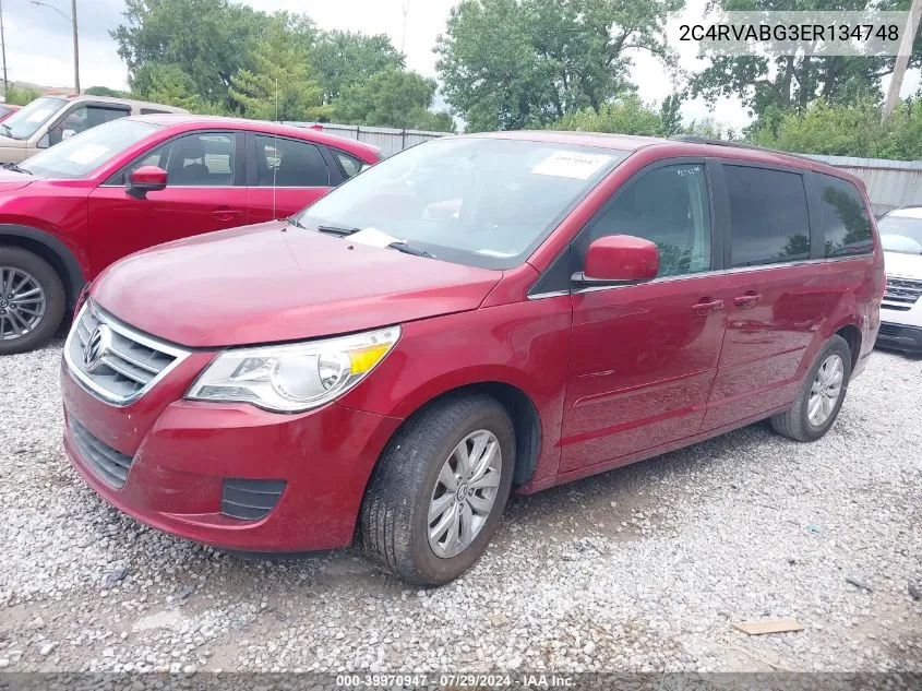 2C4RVABG3ER134748 2014 Volkswagen Routan Se