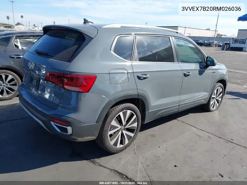 3VVEX7B20RM026036 2024 Volkswagen Taos 1.5T Se