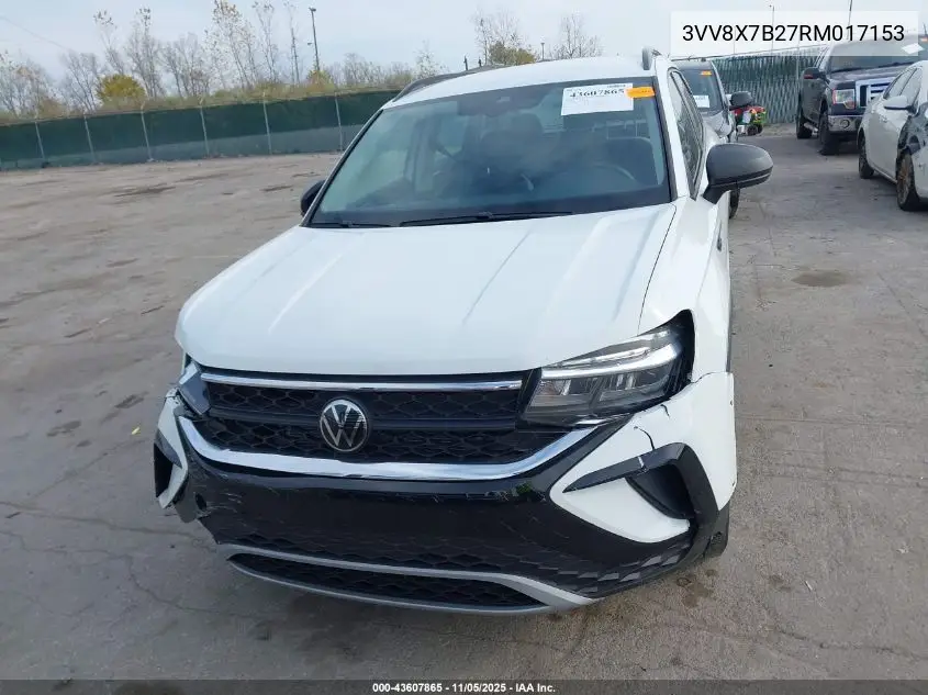 3VV8X7B27RM017153 2024 Volkswagen Taos 1.5T S