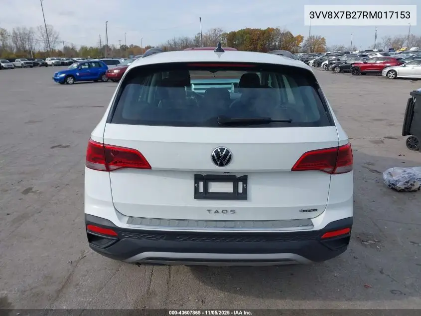 3VV8X7B27RM017153 2024 Volkswagen Taos 1.5T S