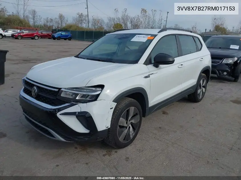 3VV8X7B27RM017153 2024 Volkswagen Taos 1.5T S