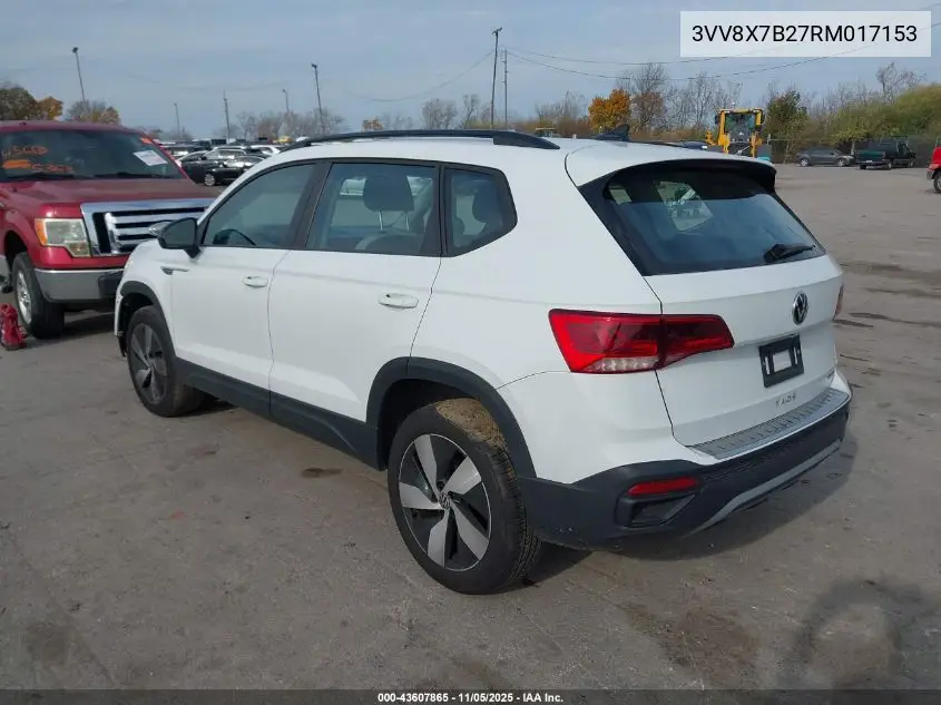 3VV8X7B27RM017153 2024 Volkswagen Taos 1.5T S