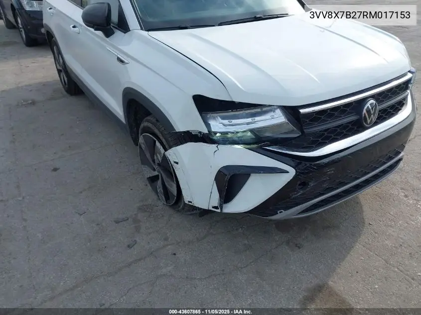 3VV8X7B27RM017153 2024 Volkswagen Taos 1.5T S