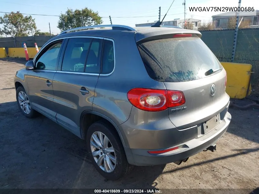 WVGAV75N29W000686 2009 Volkswagen Tiguan S/Se/Sel