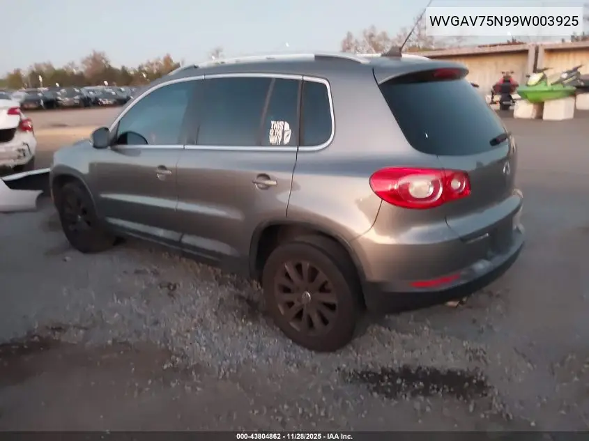 WVGAV75N99W003925 2009 Volkswagen Tiguan S/Se/Sel
