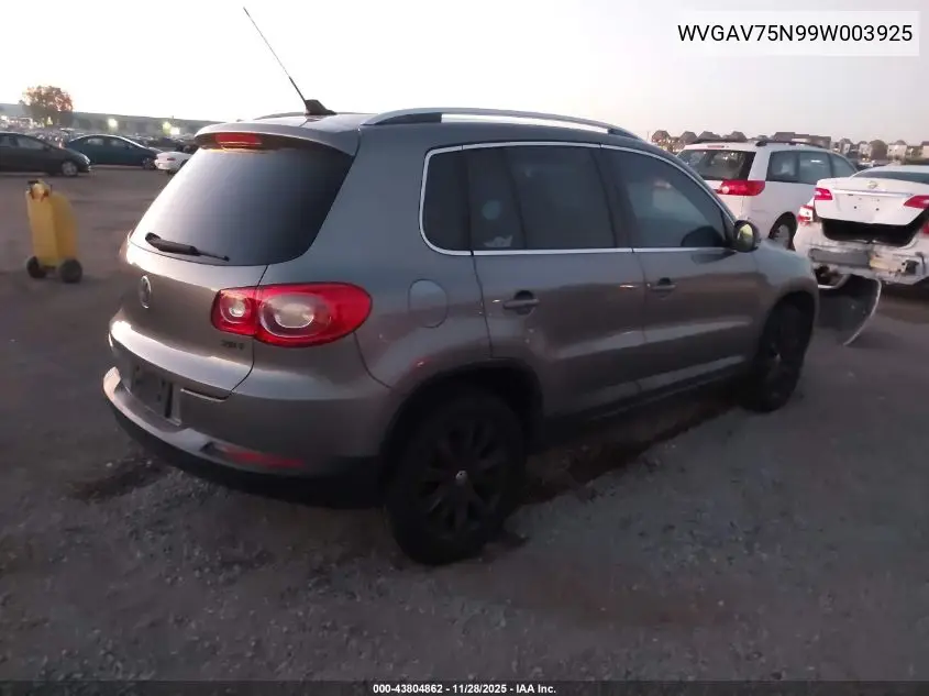 WVGAV75N99W003925 2009 Volkswagen Tiguan S/Se/Sel