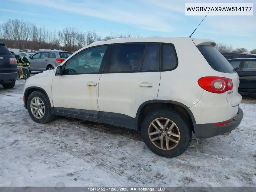 WVGBV7AX9AW514177 2010 Volkswagen Tiguan Se/Sel