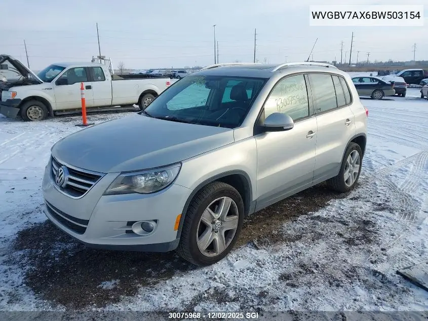 WVGBV7AX6BW503154 2011 Volkswagen Tiguan S/Se/Sel