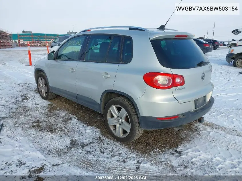 WVGBV7AX6BW503154 2011 Volkswagen Tiguan S/Se/Sel