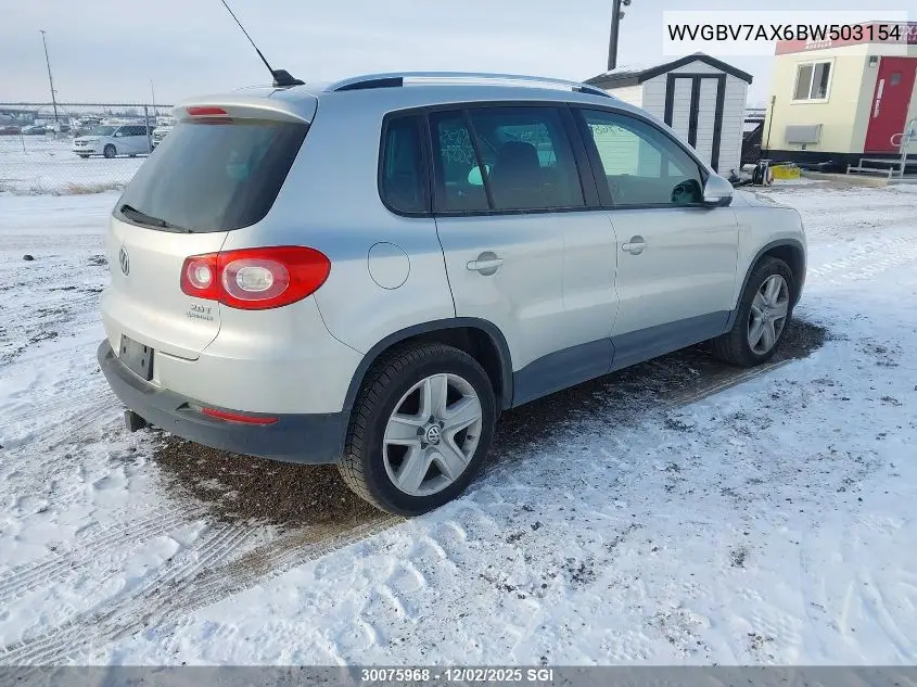 WVGBV7AX6BW503154 2011 Volkswagen Tiguan S/Se/Sel