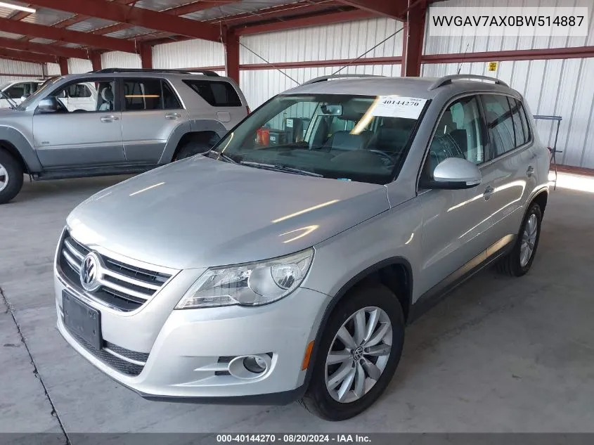 WVGAV7AX0BW514887 2011 Volkswagen Tiguan Se