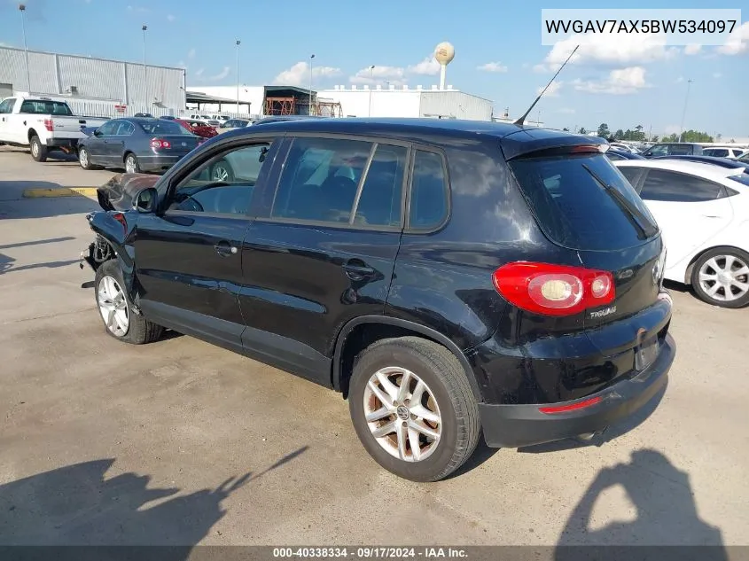 WVGAV7AX5BW534097 2011 Volkswagen Tiguan S