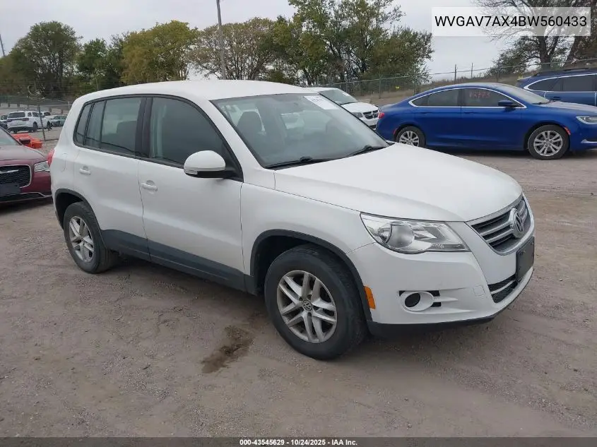 WVGAV7AX4BW560433 2011 Volkswagen Tiguan S