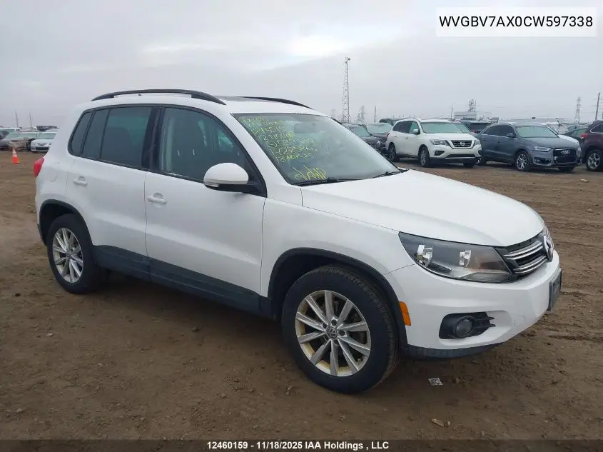 WVGBV7AX0CW597338 2012 Volkswagen Tiguan S/Se/Sel