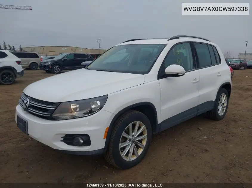 WVGBV7AX0CW597338 2012 Volkswagen Tiguan S/Se/Sel
