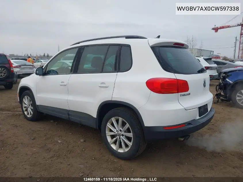 WVGBV7AX0CW597338 2012 Volkswagen Tiguan S/Se/Sel