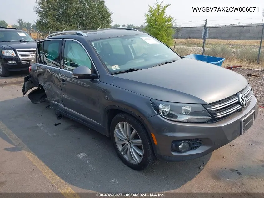 WVGBV7AX2CW006071 2012 Volkswagen Tiguan Se