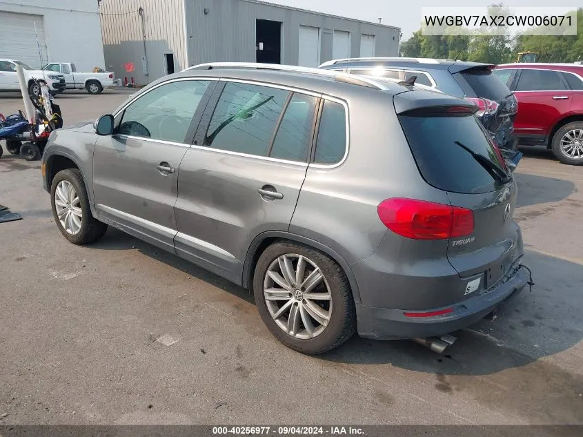 WVGBV7AX2CW006071 2012 Volkswagen Tiguan Se