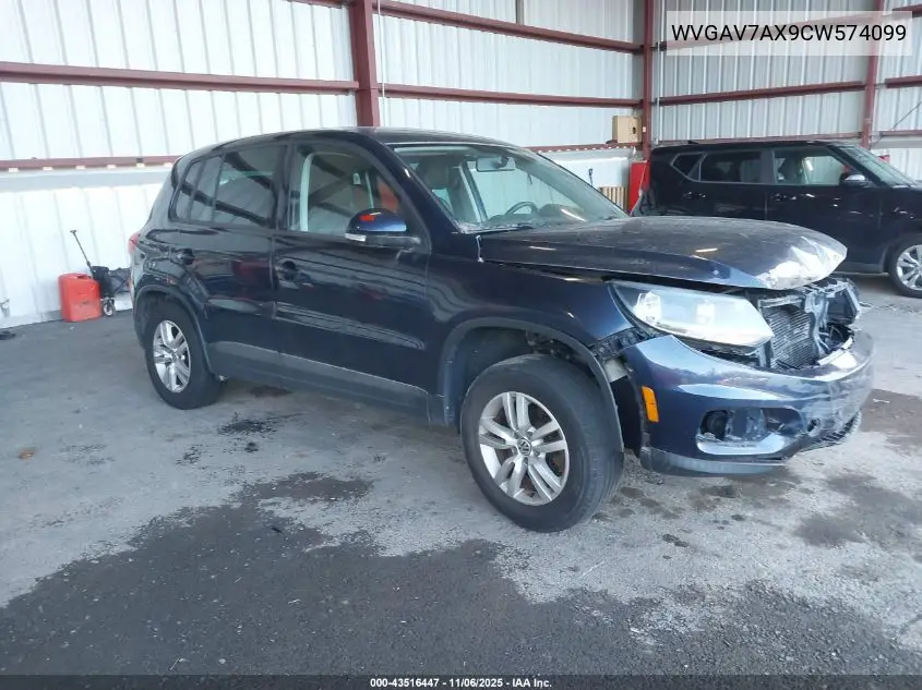 WVGAV7AX9CW574099 2012 Volkswagen Tiguan Le