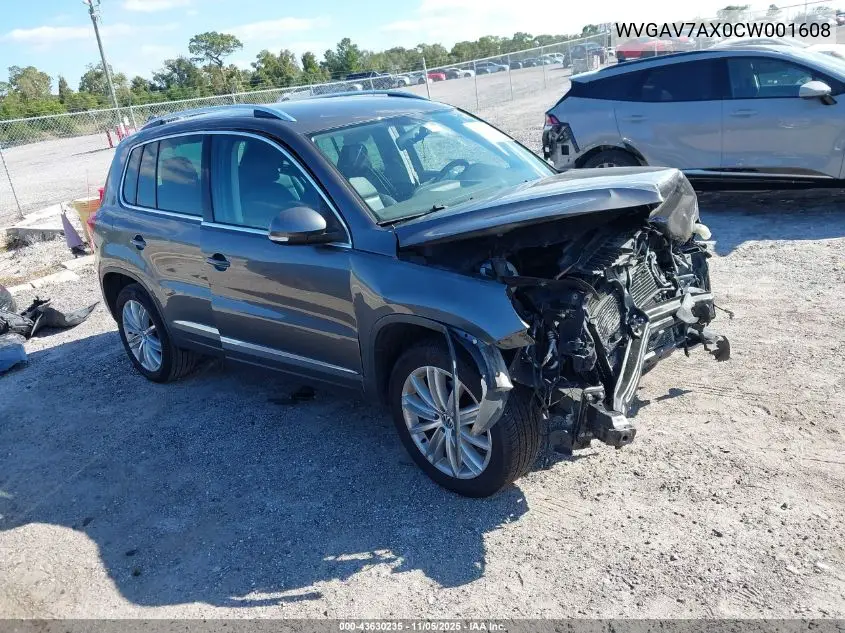 WVGAV7AX0CW001608 2012 Volkswagen Tiguan Se