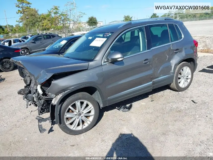WVGAV7AX0CW001608 2012 Volkswagen Tiguan Se