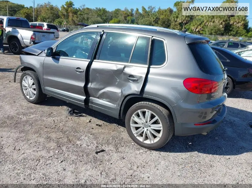 WVGAV7AX0CW001608 2012 Volkswagen Tiguan Se