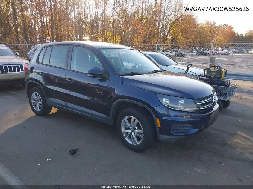 WVGAV7AX3CW525626 2012 Volkswagen Tiguan S