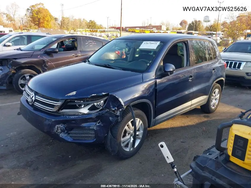 WVGAV7AX3CW525626 2012 Volkswagen Tiguan S