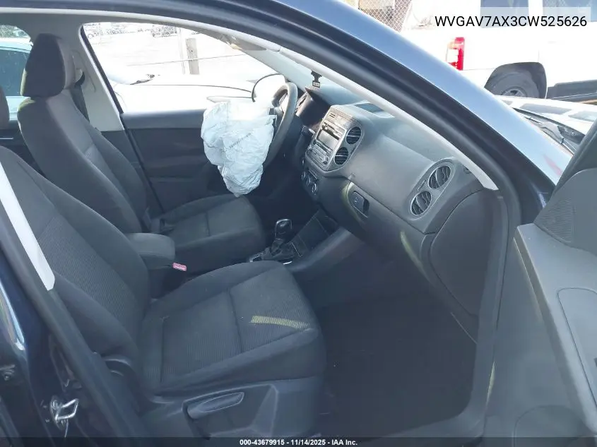 WVGAV7AX3CW525626 2012 Volkswagen Tiguan S